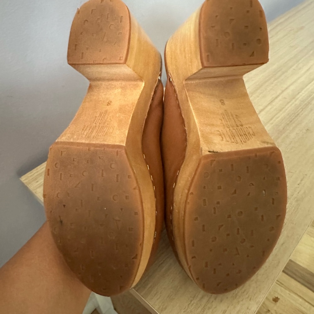 Charlotte Stone Cognac Leather Slide Mules - Picture 7 of 7